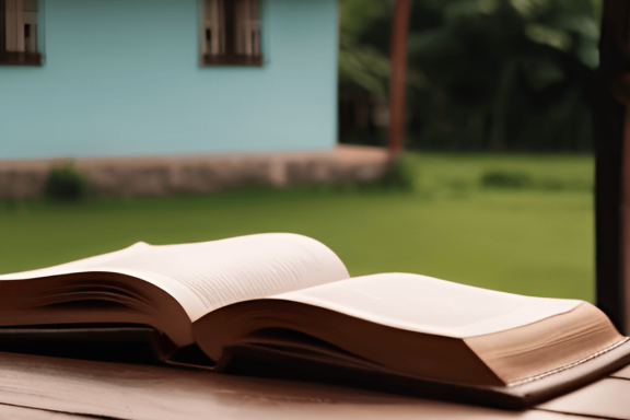 Stable Diffusion - Un libro en un pueblo de Colombia