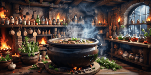 Stable Diffusion - La cocina de una bruja