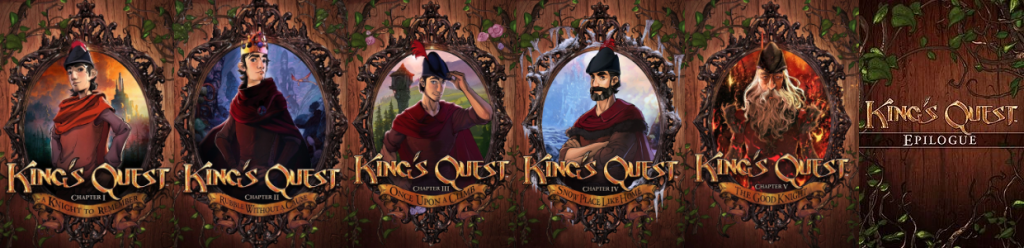 Las seis portadas de los capítulos del King’s Quest (2015)