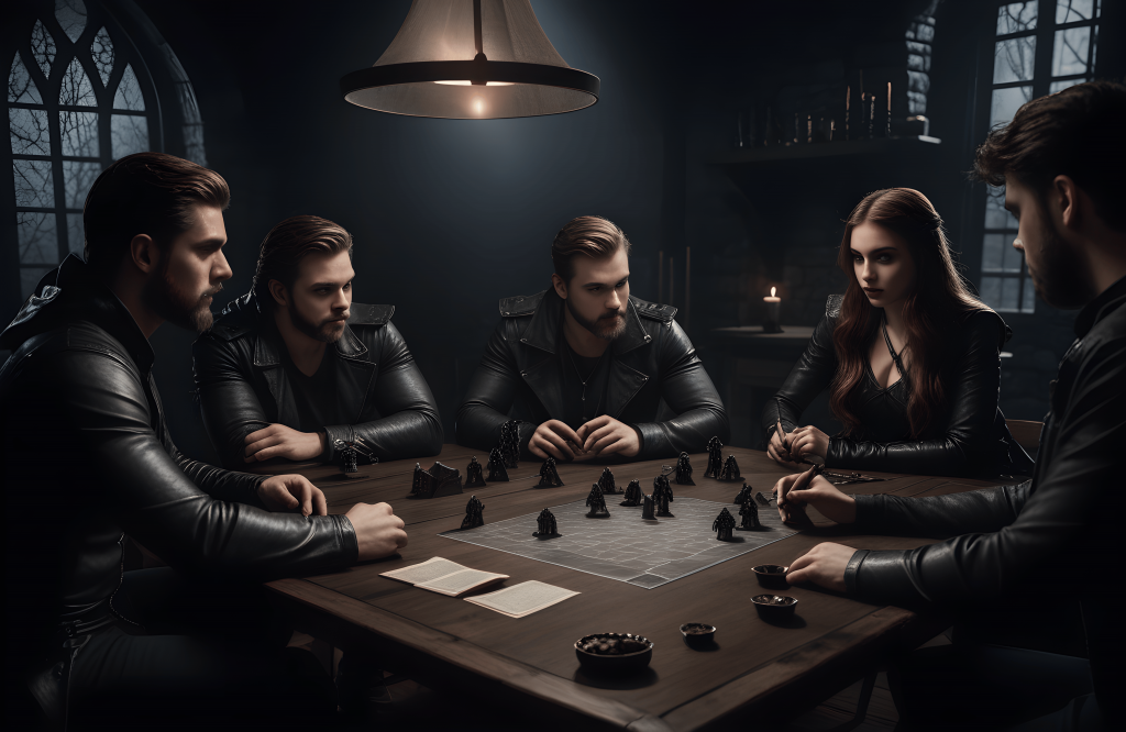 Stable Diffusion - Un grupo de amigos jugando D&D