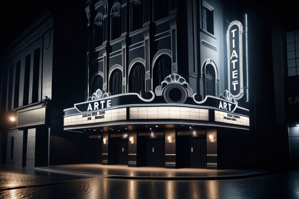 Stable DIffusion - Un cine en la noche