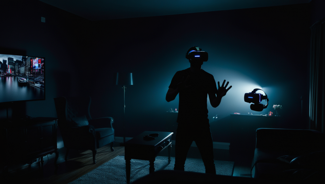 Stable Diffusion - Un hombre usando VR