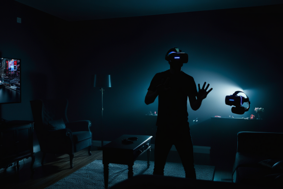 Stable Diffusion - Un hombre usando VR