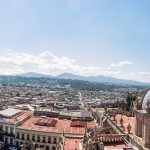 Vista panorámica de la ciudad de Morelia desde una de las torres de la catedral.