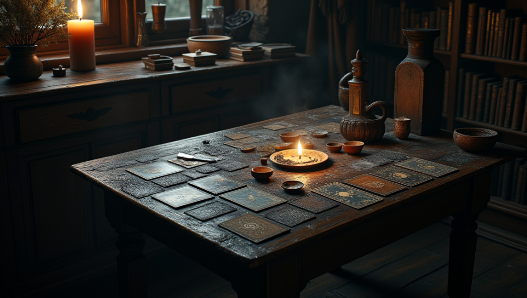 Flux Dev - Una mesa con cartas