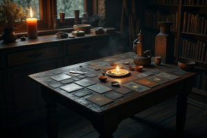 Flux Dev - Una mesa con cartas