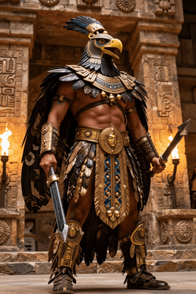 Eagle Warrior in Ancient Temple