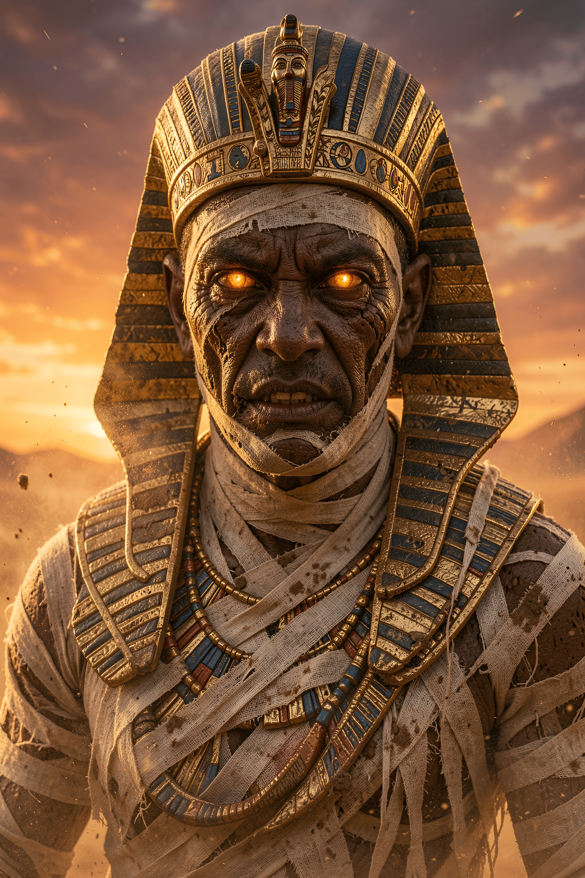 Pharaoh with Golden Crown