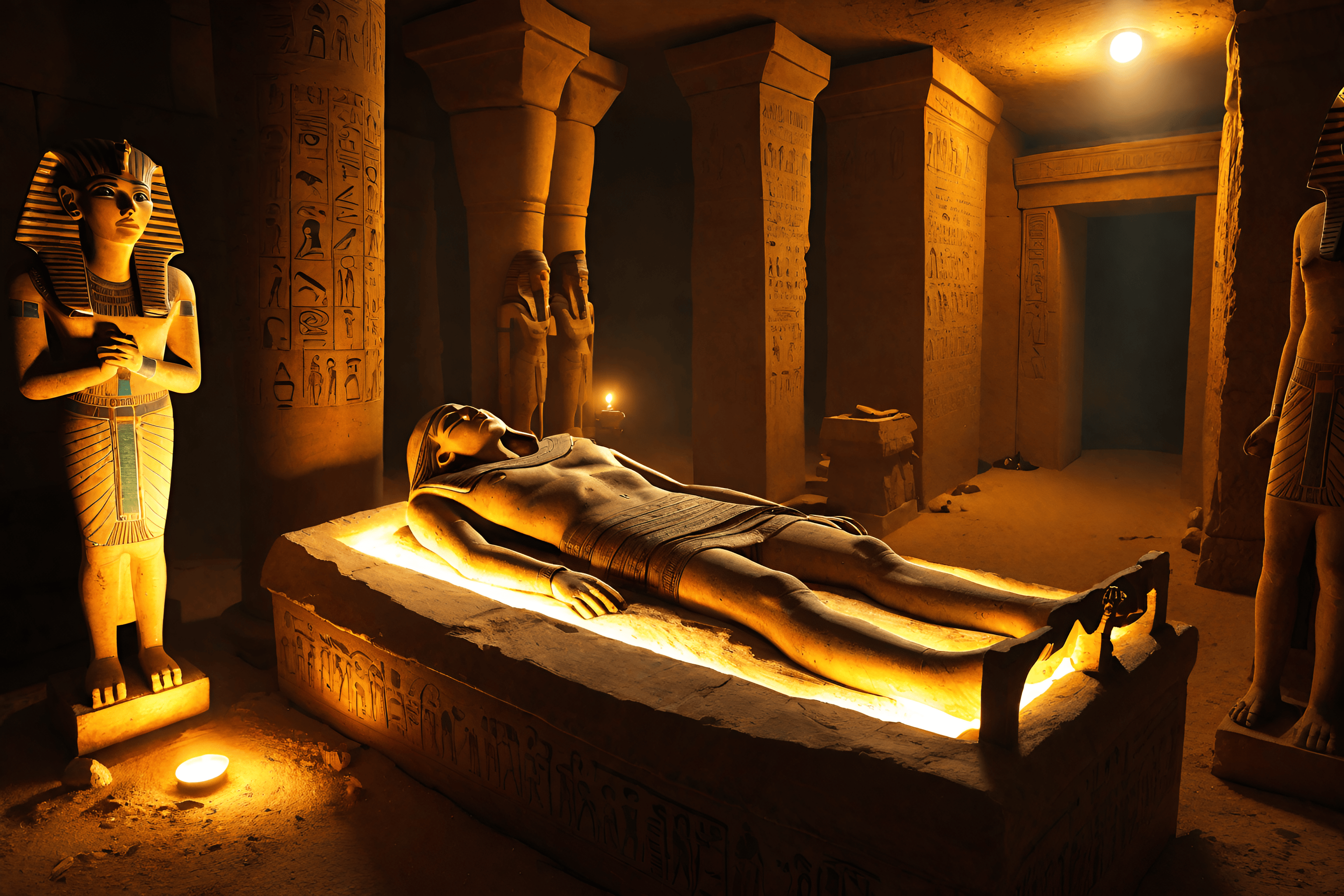Ancient Tomb with Mummy