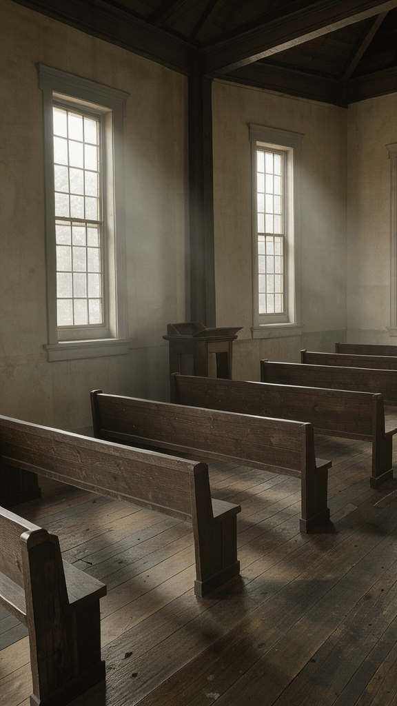 cinematic_photorealistic_vertical_interior_of_a_plain_puritan_meetinghouse_in_1692__bare_wooden_benches_and_box_pews__a_simple_raised_pulpit_with_no_decoration__tall_narrow_windows_with_3598332425